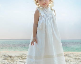 Cambridge White Sleeveless Heirloom Dress