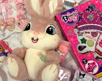 Kawaii paasgeschenkdoos, pluche konijn, kindermake-up, haaraccessoires