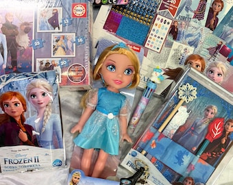 Frozen-cadeauset: prinsespop, puzzel, briefpapier en accessoires