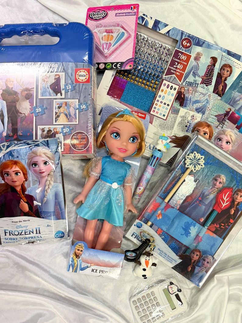 Frozen Gift Set – Princess Doll, Puzzle, Stationery & Accessories image 1