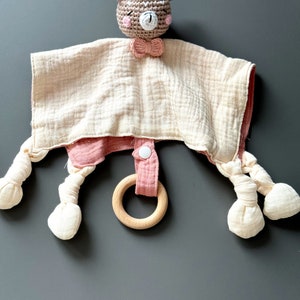 Piumino in mussola per bambini personalizzabile Piumino per coniglio Animale preferito, coperta coccolosa, nascita, bambino, regalo di peluche per la festa della mamma