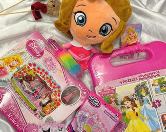Prinsessenpakket, knuffel, puzzel, briefpapier, make-up