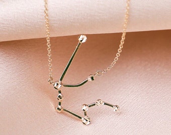 Aquarius Zodiac Constellation Gold | Silver Necklace