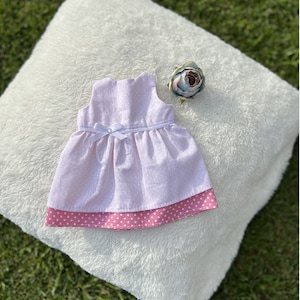 Waldorf doll clothes Pink, Handmade , Natural Fabric, doll dress 12-14 inch, dress-up doll, doll outfit