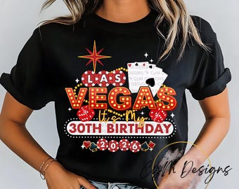 30. urodziny Las Vegas 2026 PNG DTF Sublimacja (pobranie cyfrowe)
