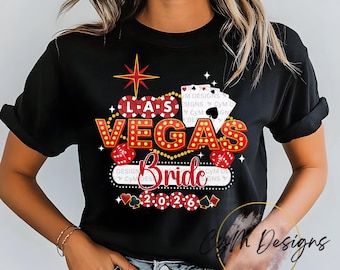 Panna Młoda z Las Vegas 2026 PNG: Projekt ekipy ślubnej (pobranie cyfrowe)