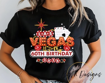 60. urodziny Las Vegas 2026, sublimacja PNG DTF (pobranie cyfrowe)