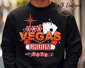 Las Vegas 2026 Pan Młody PNG: Projekt wieczoru kawalerskiego (Pobieranie cyfrowe)