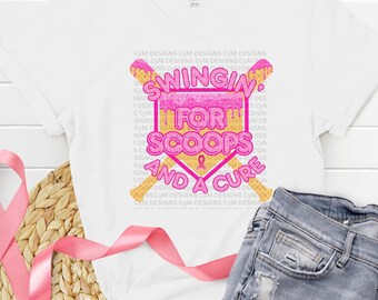 Huśtanie się po gałki lodów i gofrowy rożek z posypką o smaku baseballu | Projekt obrazu PNG Digital Sublimation w kolorze różowym w październiku: