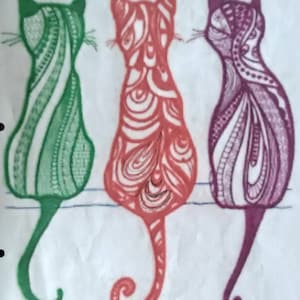 Cat 02 Bobbin Lace Pattern as PDF Download