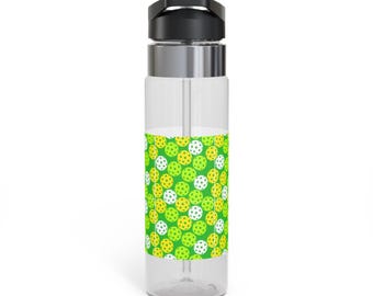 Colorful pickelball graphic Sports Water Bottle, Gym Accessory, Hydration Gift, Fitness Bottle, Summer Drinkware, Eco-Friendly Water Bottle