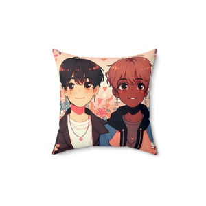 BL Spun Polyester Square Pillow, bl, bl merch, bl lover merch, bl lover gifts, bl fan gift, bl fan merch, bl gifts