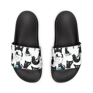 Playful Cat Pattern Sandals | Summer Slip-Ons, Beach Footwear, Casual Sandals, Fun Gift for Cat Lovers, Stylish Footwear