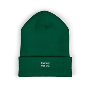 Literary Girl Era Beanie, Cozy Knit Hat, Perfect for Book Lovers, Winter Accessory, Gift for Readers, Embroidered Beanie, bookish, booktok