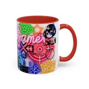 Colorful Gamer Coffee Mug | Fun Gaming Decor, Unique Gift for Gamers, Retro Video Game Design, Vibrant Accent Mug, gamer, gaming, video game