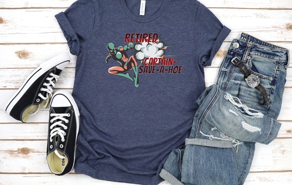 Retired Captain Save a Hoe Graphic Tee: Adult Humor Shirt - Etsy