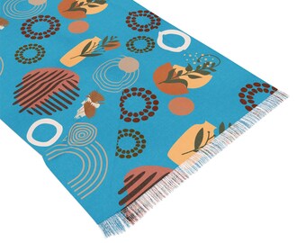 Vibrant Bohemian Print Scarf, Colorful Hippie Shawl, Festival Boho Accessory, Statement Summer Wrap, Eclectic Gift, boho chic scarf, earthy