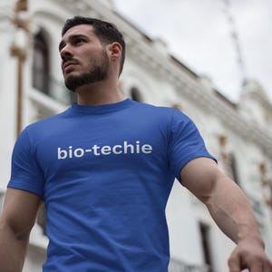 Bio-Techie Unisex Short Sleeve Tee, biotech, Casual Summer Shirt, Gift for Tech Lovers, Geeky T-Shirt, Modern Style, biotechnology, tech