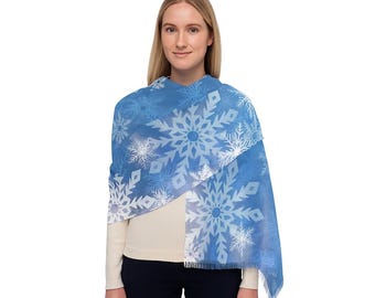 Bufanda de copo de nieve de invierno: accesorio ligero para las fiestas
