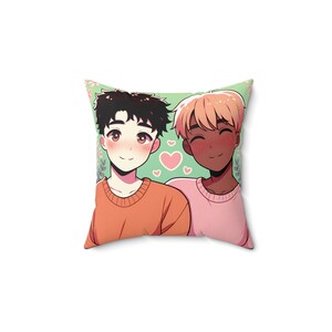 BL Spun Polyester Square Pillow, bl, bl merch, bl lover merch, bl lover gifts, bl fan gift, bl fan merch, bl gifts