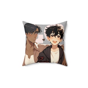 BL Spun Polyester Square Pillow, bl, bl gifts, bl merch, bl lover gifts, bl lover merch, bl fan merch, bl fan gifts