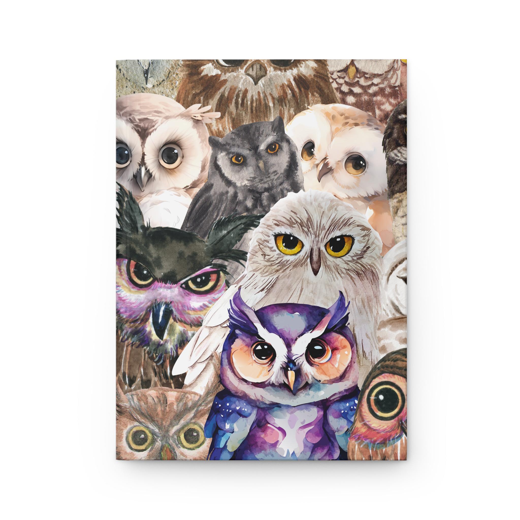 Colorful Owl Hardcover Journal: Nature Lover's Diary & Art Notebook