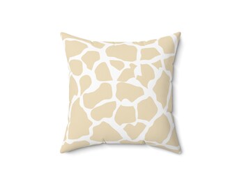 Giraffe Print Throw Pillow: Safari Animal Decor