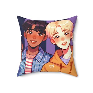 BL Spun Polyester Square Pillow, bl, bl pillows, bl merch, bl lover merch, bl fans, bl fan merch, bl addict gifts