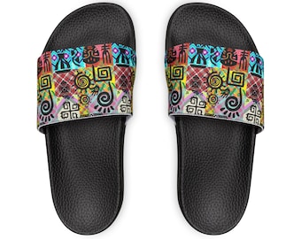 Bohemian Removable-Strap Sandals: Colorful Summer Beach Slides
