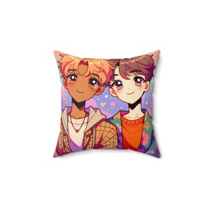 BL Spun Polyester Square Pillow, bl, bl merch, bl lover merch, bl lover gifts, bl fan gift, bl fan merch, bl gifts