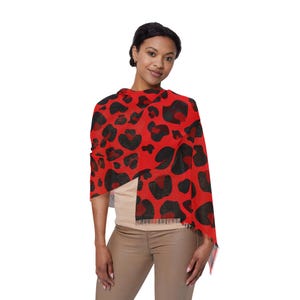 Fierce Animal Print Scarf - Stylish Accessory for Any Occasion, Leopard Pattern, Gift for Her, Fashion Statement, Versatile Fashion Scarf