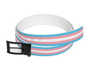 Transgender Pride Belt - Celebrate Identity, Unisex Fashion Accessory, LGBTQ+ Ally Gift, Casual Wear, Everyday Style, stylish gays, trans