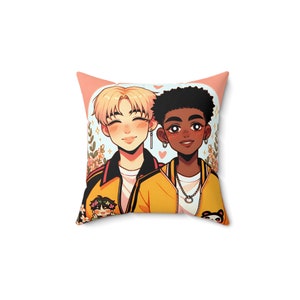 BL Spun Polyester Square Pillow, bl, bl merch, bl lover merch, bl lover gifts, bl fan gift, bl fan merch, bl gifts