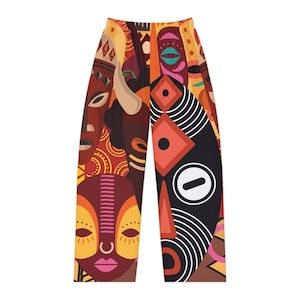 Bohemian Women&#39;s Pajama Pants, Colorful Lounge Wear for Relaxation, Unique Gift for Her, Cozy Sleepwear, Vibrant Festival Attire, african
