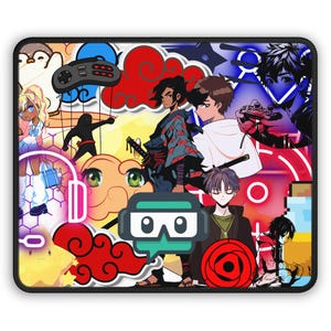 Vibrant Gaming Mouse Pad for Gamers, Anime Decor, Gaming Accessories, Desk Mat, Gift for Video Game Lovers