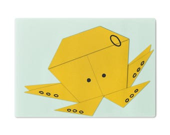 Octopus Tempered Glass Cutting Board: Fun Kitchen Decor