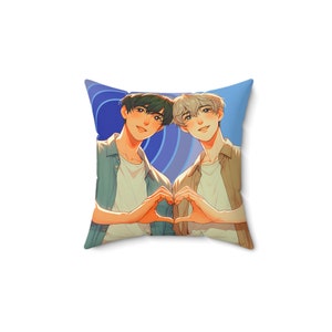 BL Spun Polyester Square Pillow, bl, bl merch, bl lover merch, bl lover gifts, bl fan gift, bl fan merch, bl gifts
