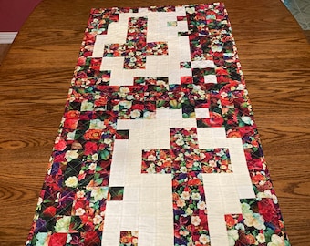 Machine Quilted Table Runner 21" X 42-1/2