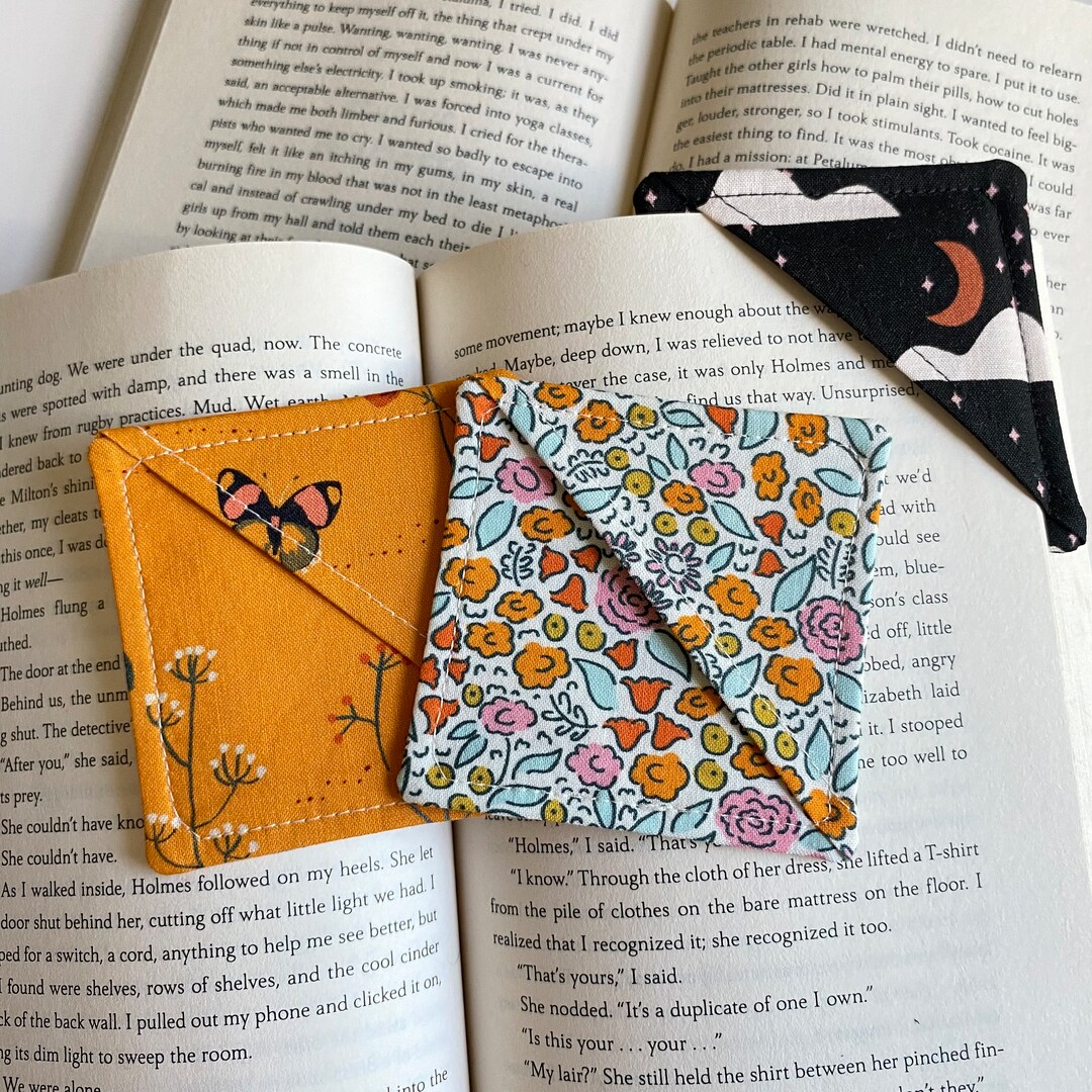 Fabric Corner Bookmarks Corner Bookmarks Fabric Bookmarks Etsy