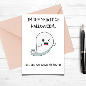 Lustige Halloween Karte Digital, In the Spirit of Halloween I'll You Touch My Booty, Unpassende Karten, Karte für Partner, Karte für Ihn