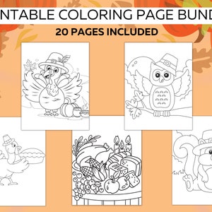 Coloring Pages, Thanksgiving Coloring Pages, Coloring Pages for Kids, Printable Coloring Pages, Digital Download, Holiday Coloring Sheets