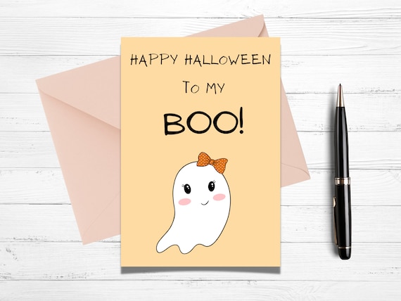 Cute Halloween Card, Happy Halloween To My Boo, Funny Halloween Card, Card For Significant Other, Printable Cards, Card For Partner