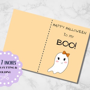 Cute Halloween Card, Happy Halloween To My Boo, Funny Halloween Card, Card For Significant Other, Printable Cards, Card For Partner image 2
