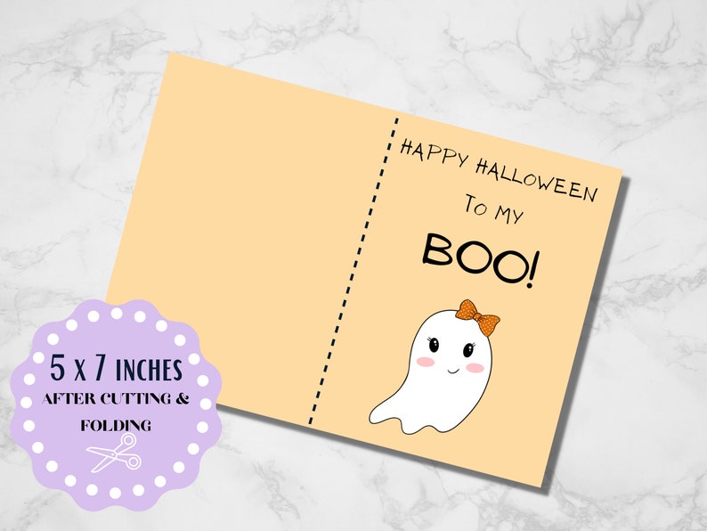 Cute Halloween Card, Happy Halloween To My Boo, Funny Halloween Card, Card For Significant Other, Printable Cards, Card For Partner image 2