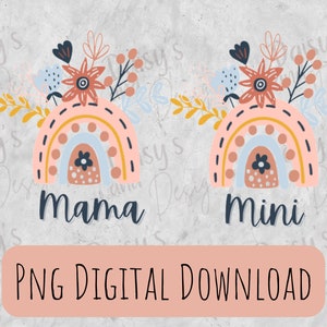 Mama, Mini, Regenbogen, PNG, Sofort Download, Cricut Datei, Sublimation Design