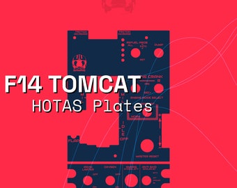 Hotas Plates for Thrustmaster Warthog - F14 TOMCAT DCS