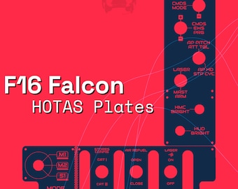 Hotas Plates for Saitek X55-X56 - F16 Falcon DCS
