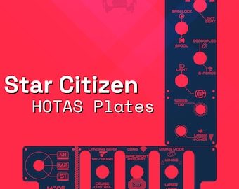 Hotas Plates for Saitek X55-X56- Star Citizen Game
