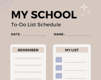 Dyslexia Friendly School Planner | Ages 4-11 Years Old | Digital Download