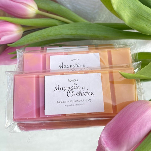 Magnolie & Orchidee Snapbars | Duftwachs | Duftlampe | Rapswachs | vegan | Waxmelts